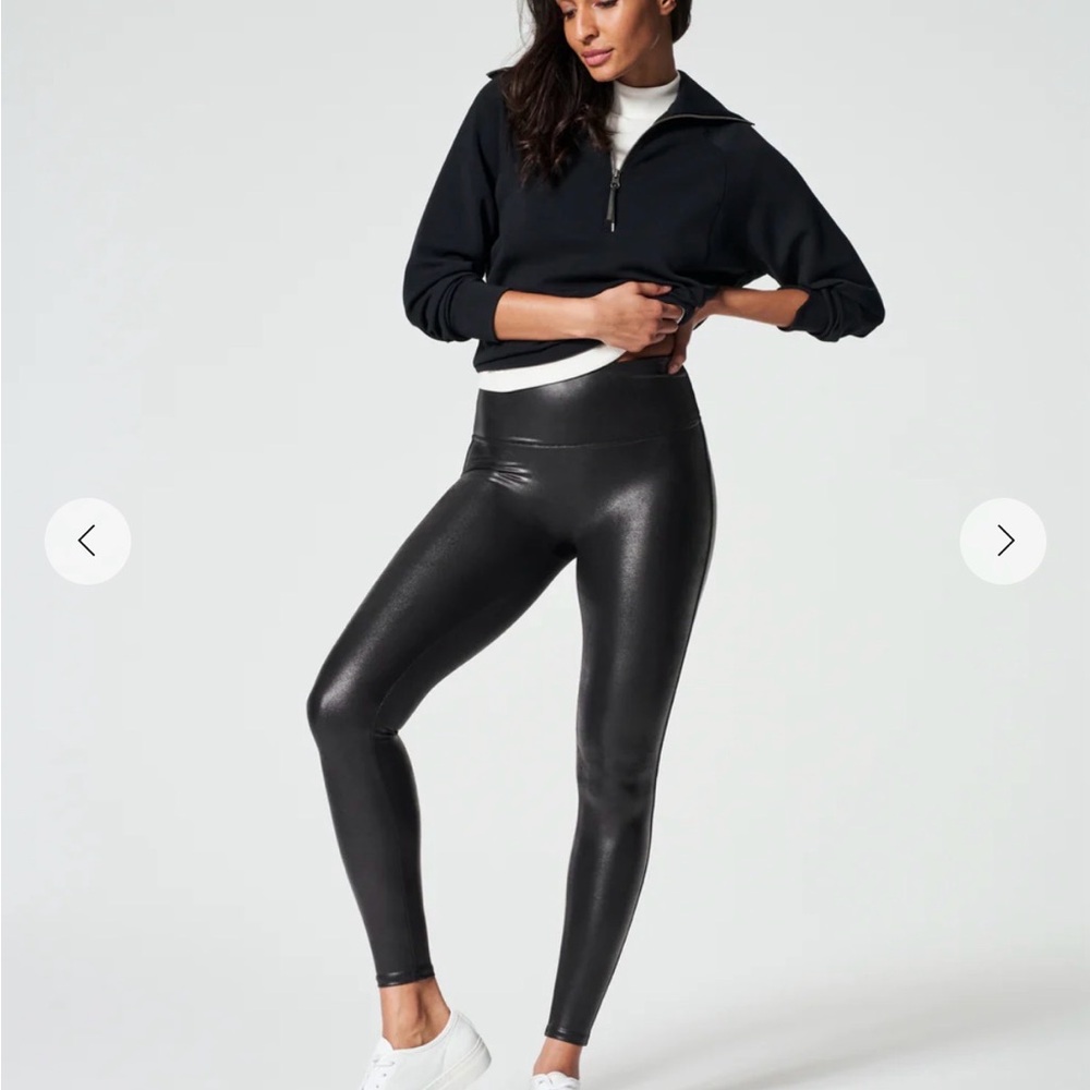 SPANX Black High-Waisted Leggings size xl
